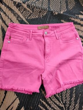 Judy Blue Hot Pink Denim Shorts